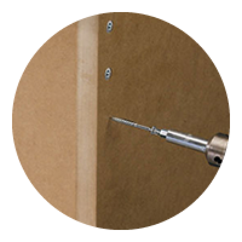 Aplica&ccedil;&atilde;o de parafuso para MDF 01