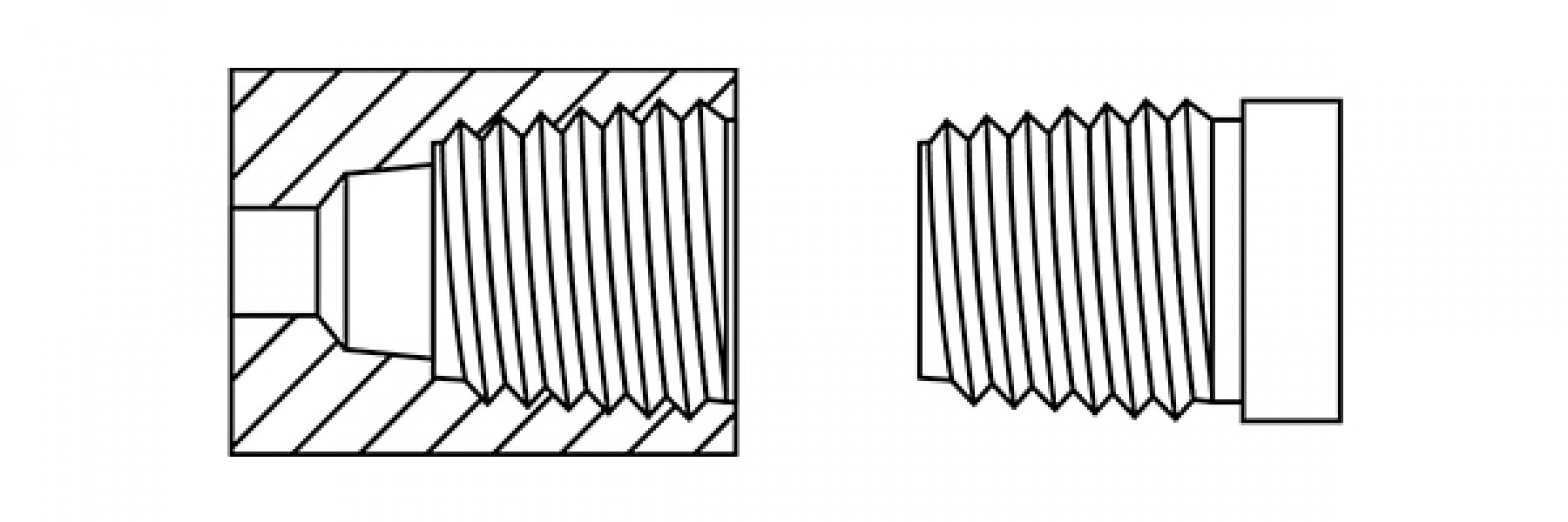 Rosca NPT - Desenho Técnico